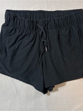 Athletic Works Women’s M 8-10 Black Elastic Waist Drawstring Athletic Shorts